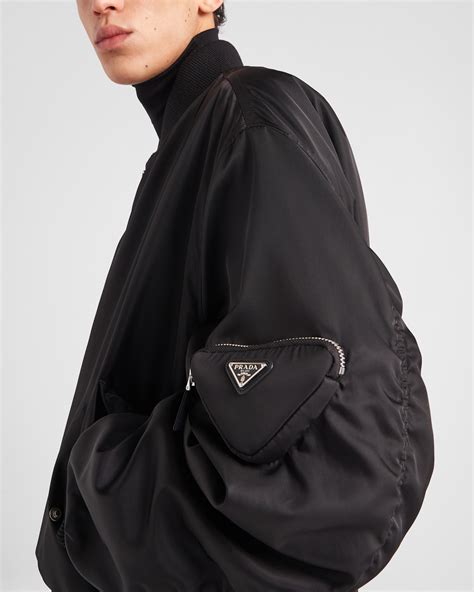 prada milano bomber jacket|prada nylon bomber.